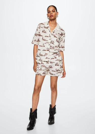 Printed cotton shirt